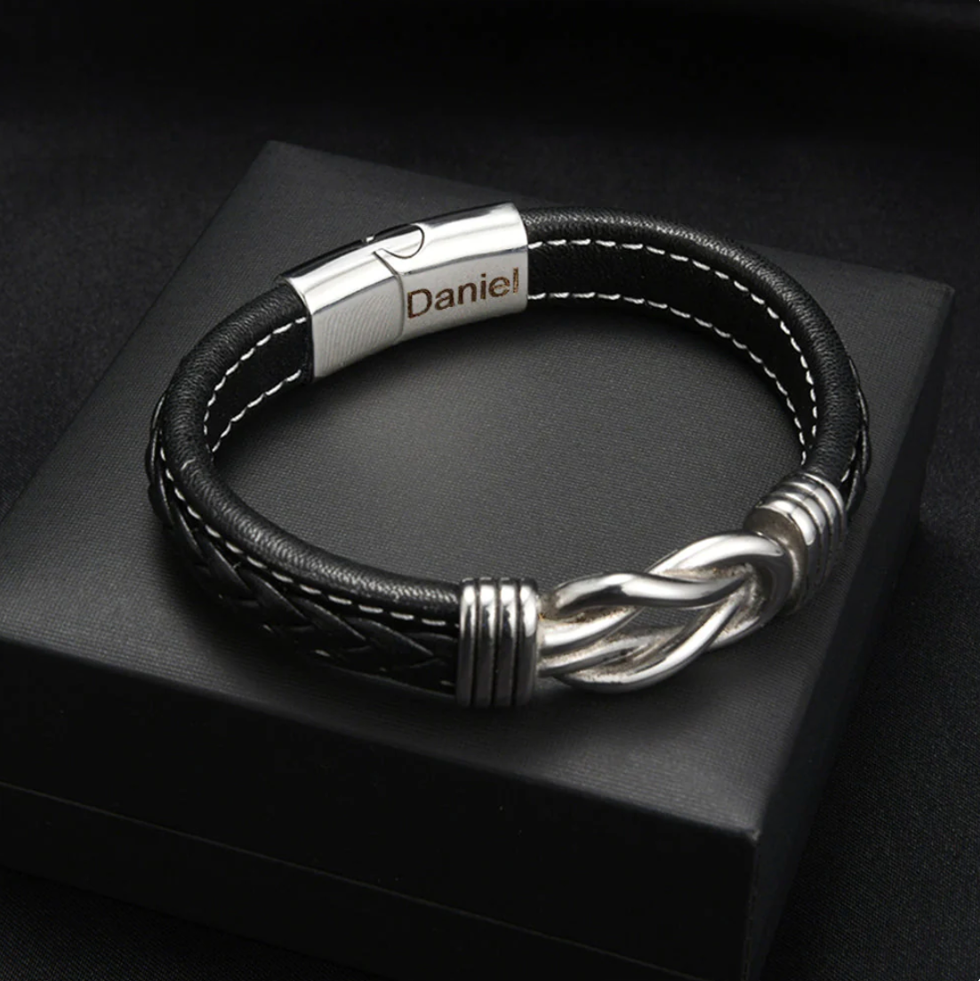 Bracelet gravé « À mon fils »
