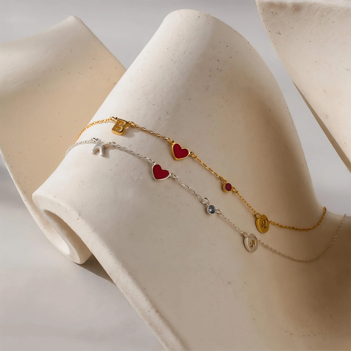 Collier Cœur Initiale Zodiaque & Pierre de Naissance
