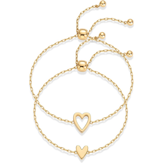 Ensemble de Bracelets Cœurs Unis
