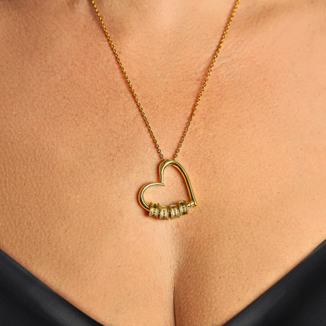 Collier Gravé « Cœur de la Famille »